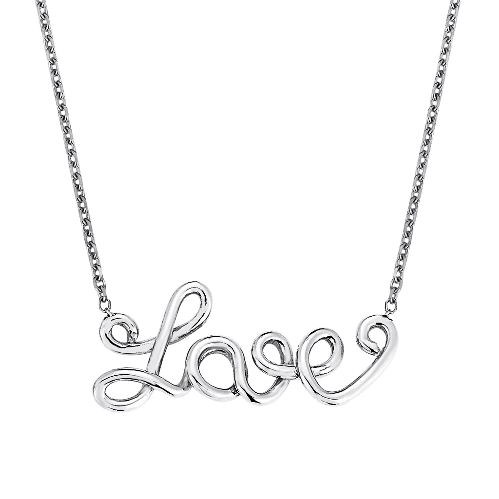Wire Word Necklace - Lotus Diamond