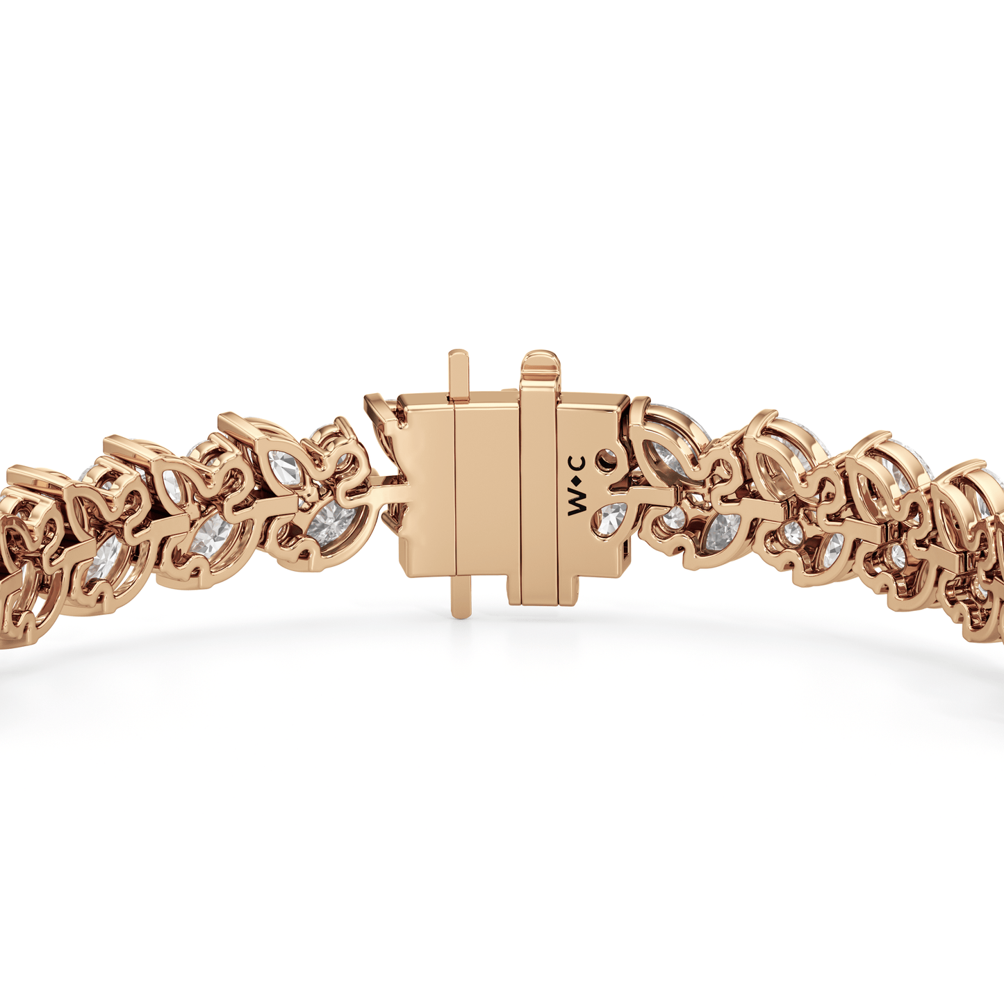 Woven Round and Marquise Tennis Bracelet - Lotus Diamond