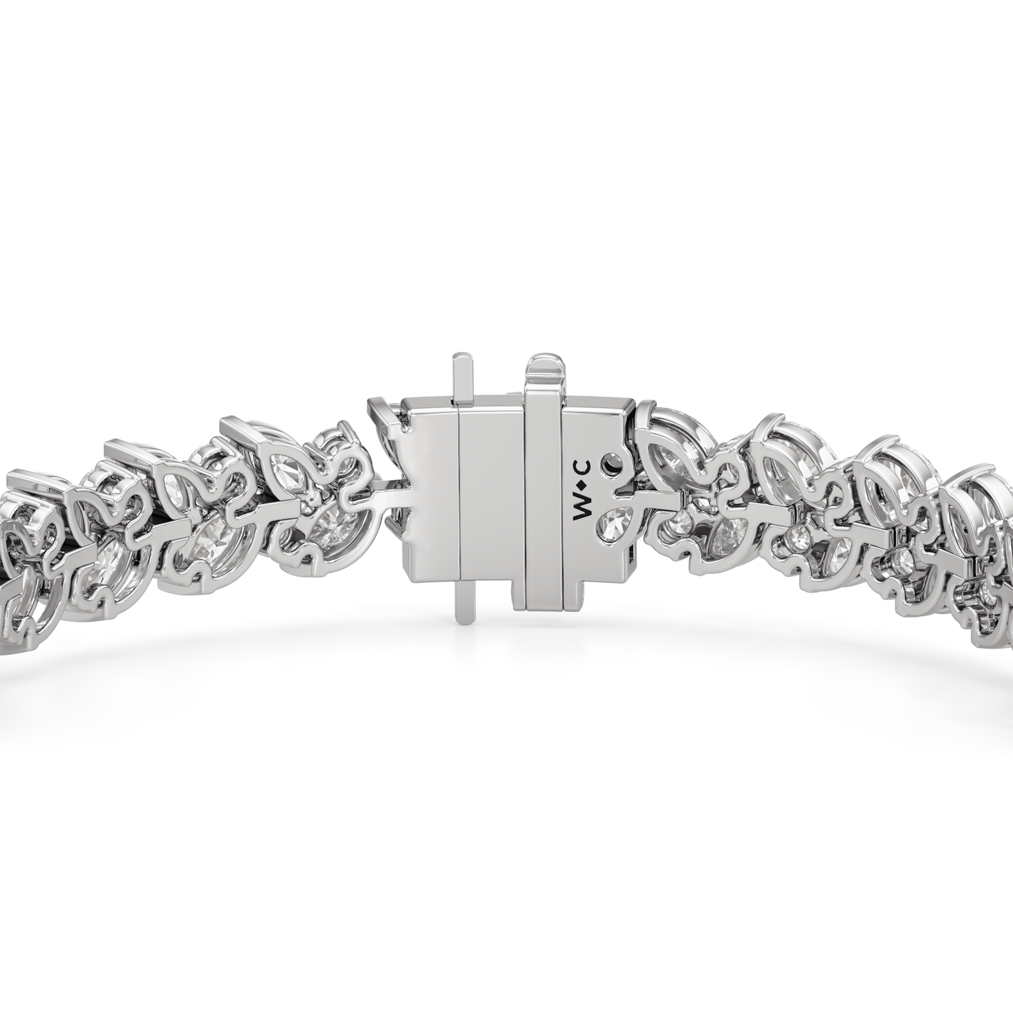 Woven Round and Marquise Tennis Bracelet - Lotus Diamond