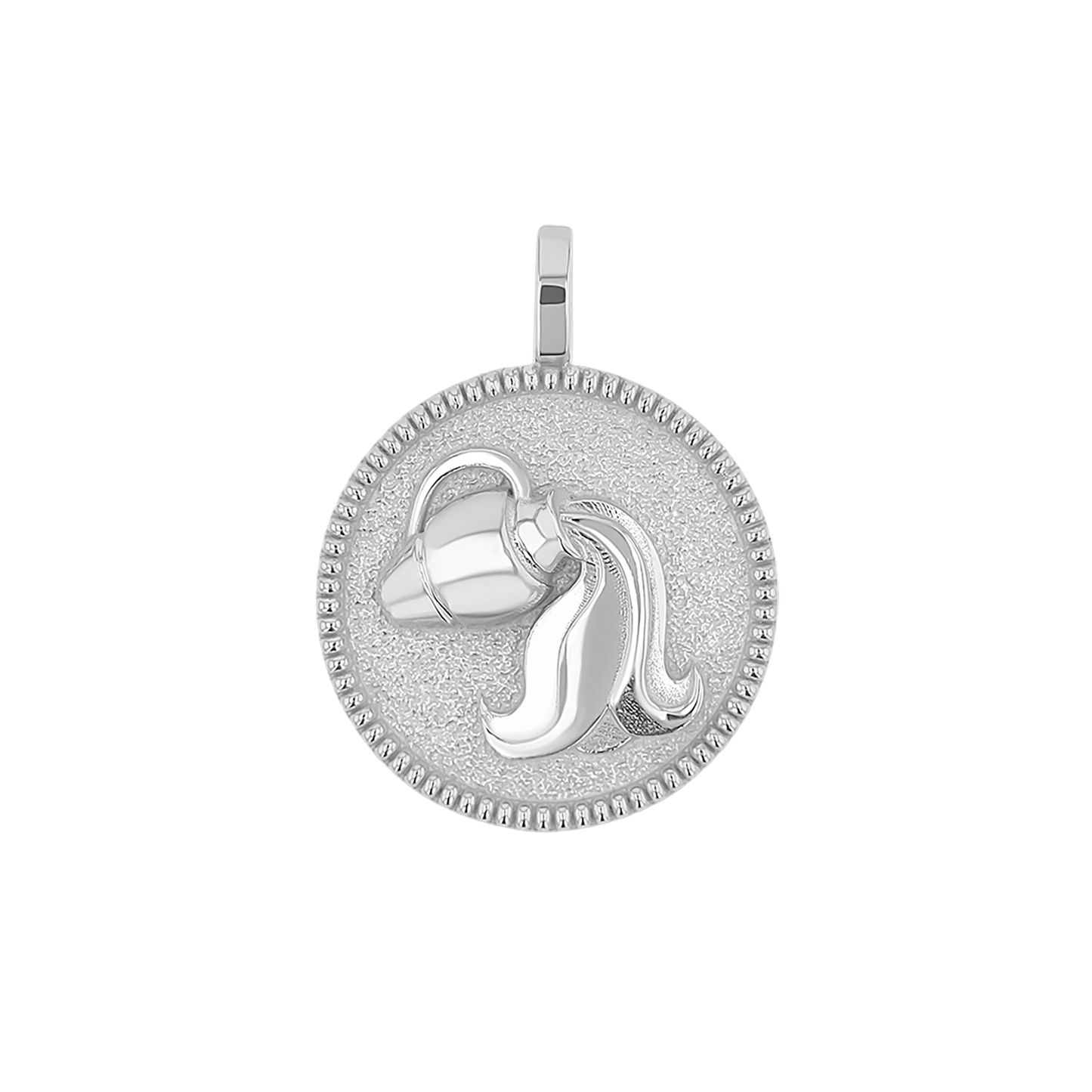 Zodiac Coin Medallion Charm - Lotus Diamond