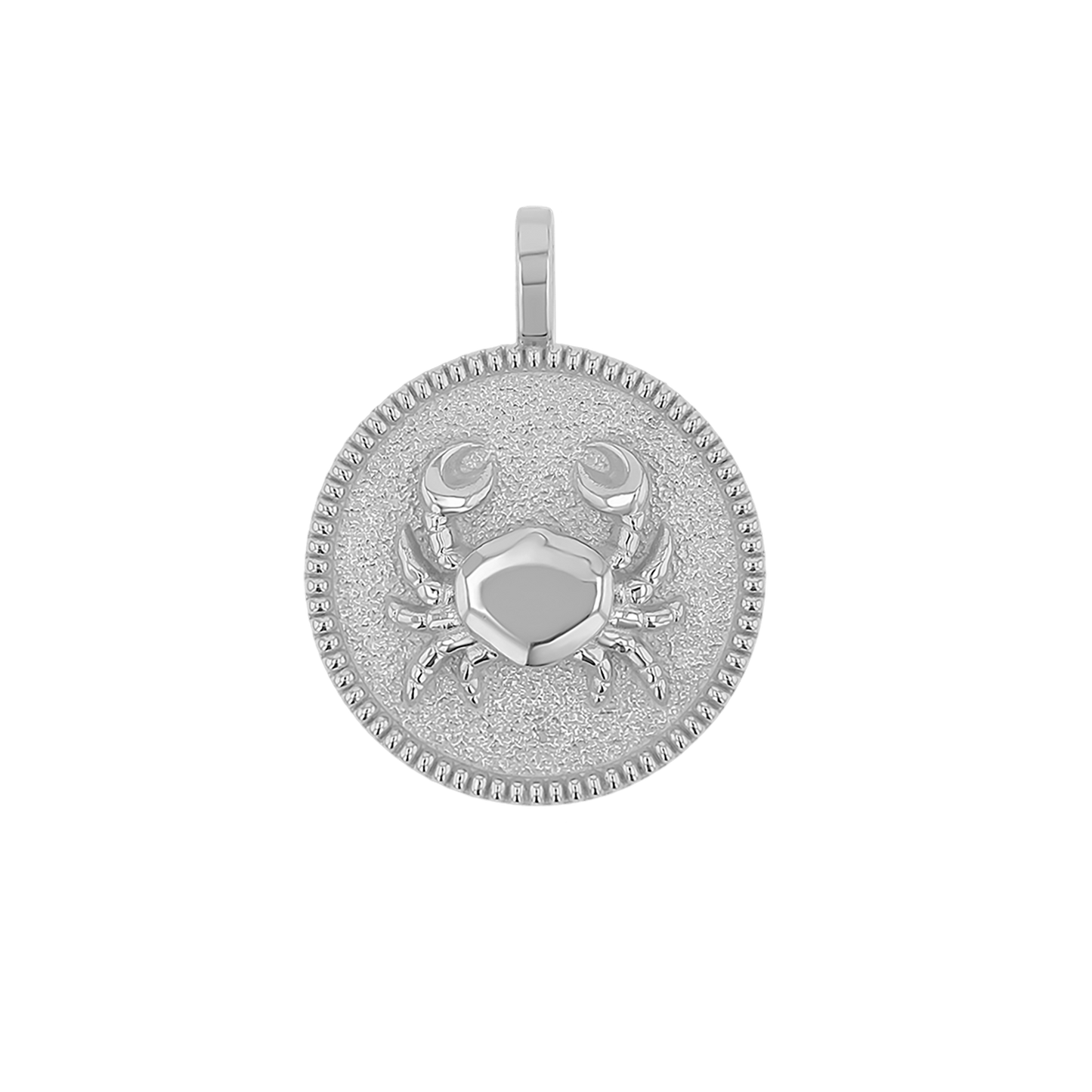 Zodiac Coin Medallion Charm - Lotus Diamond
