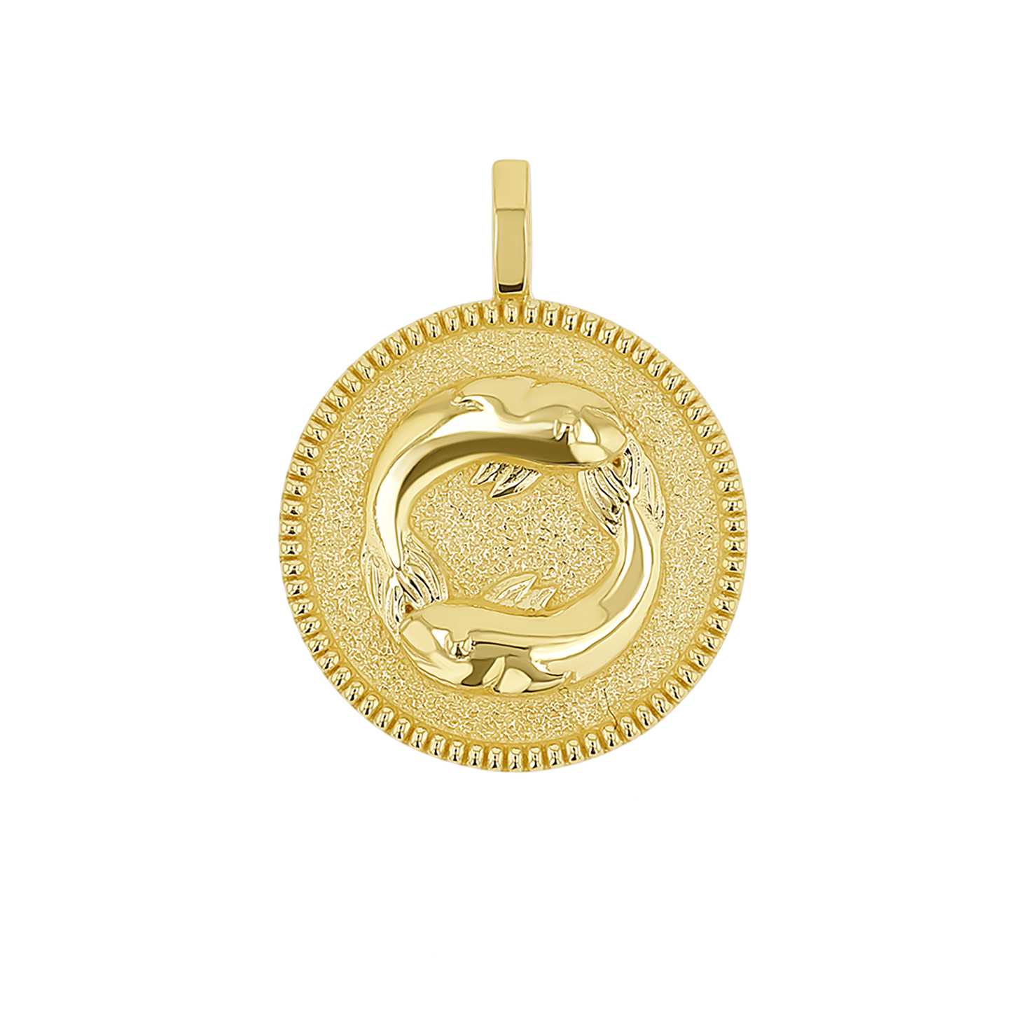 Zodiac Coin Medallion Charm - Lotus Diamond