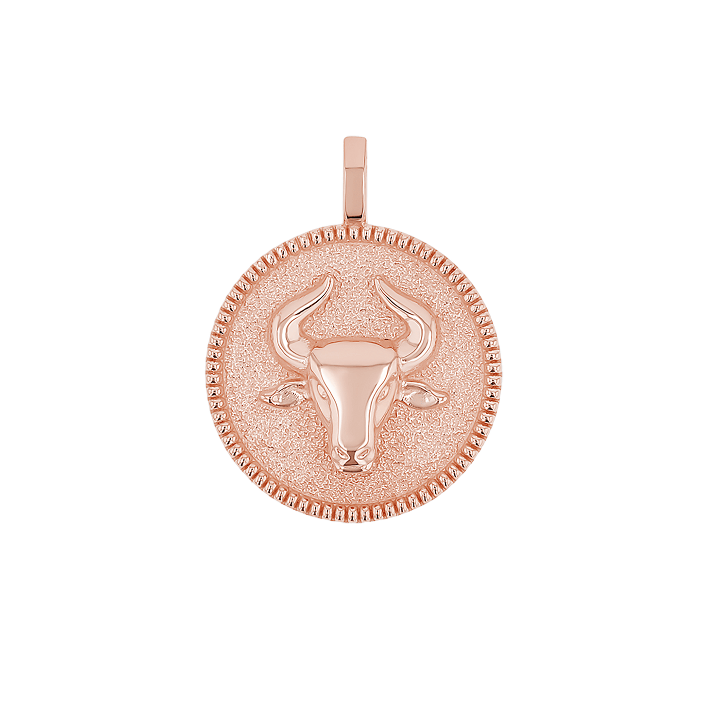Zodiac Coin Medallion Charm - Lotus Diamond