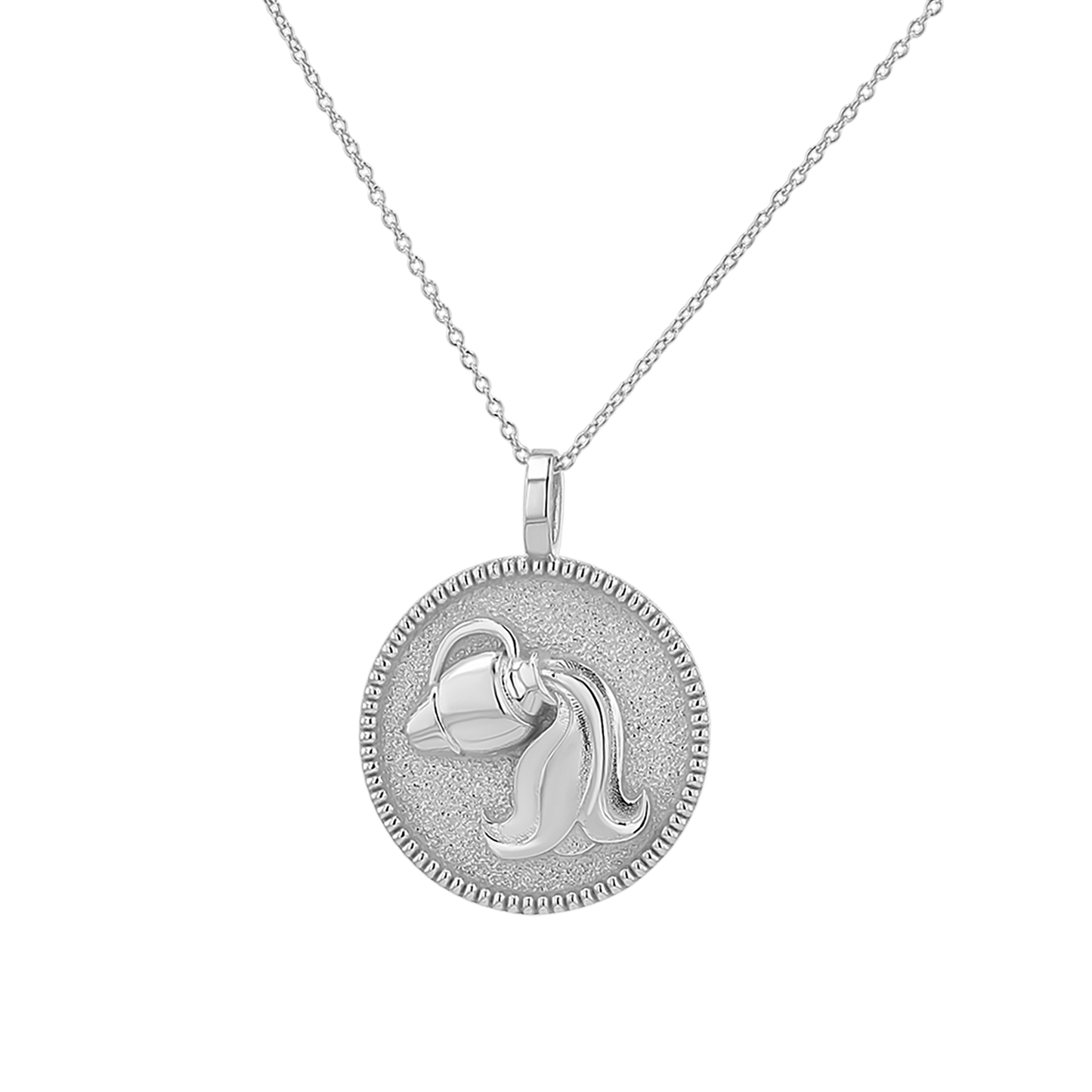 Zodiac Coin Medallion Necklace - Lotus Diamond