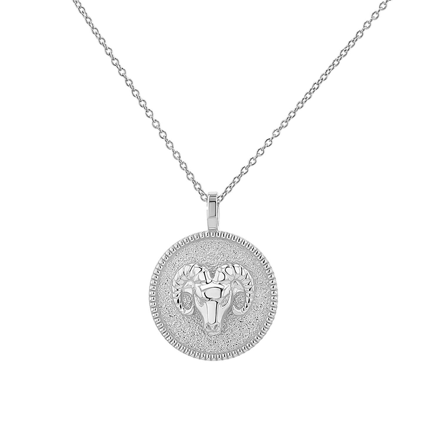 Zodiac Coin Medallion Necklace - Lotus Diamond