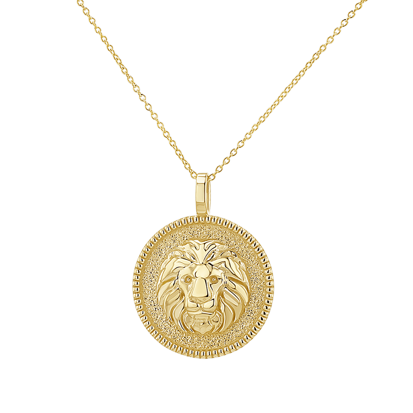 Zodiac Coin Medallion Necklace - Lotus Diamond
