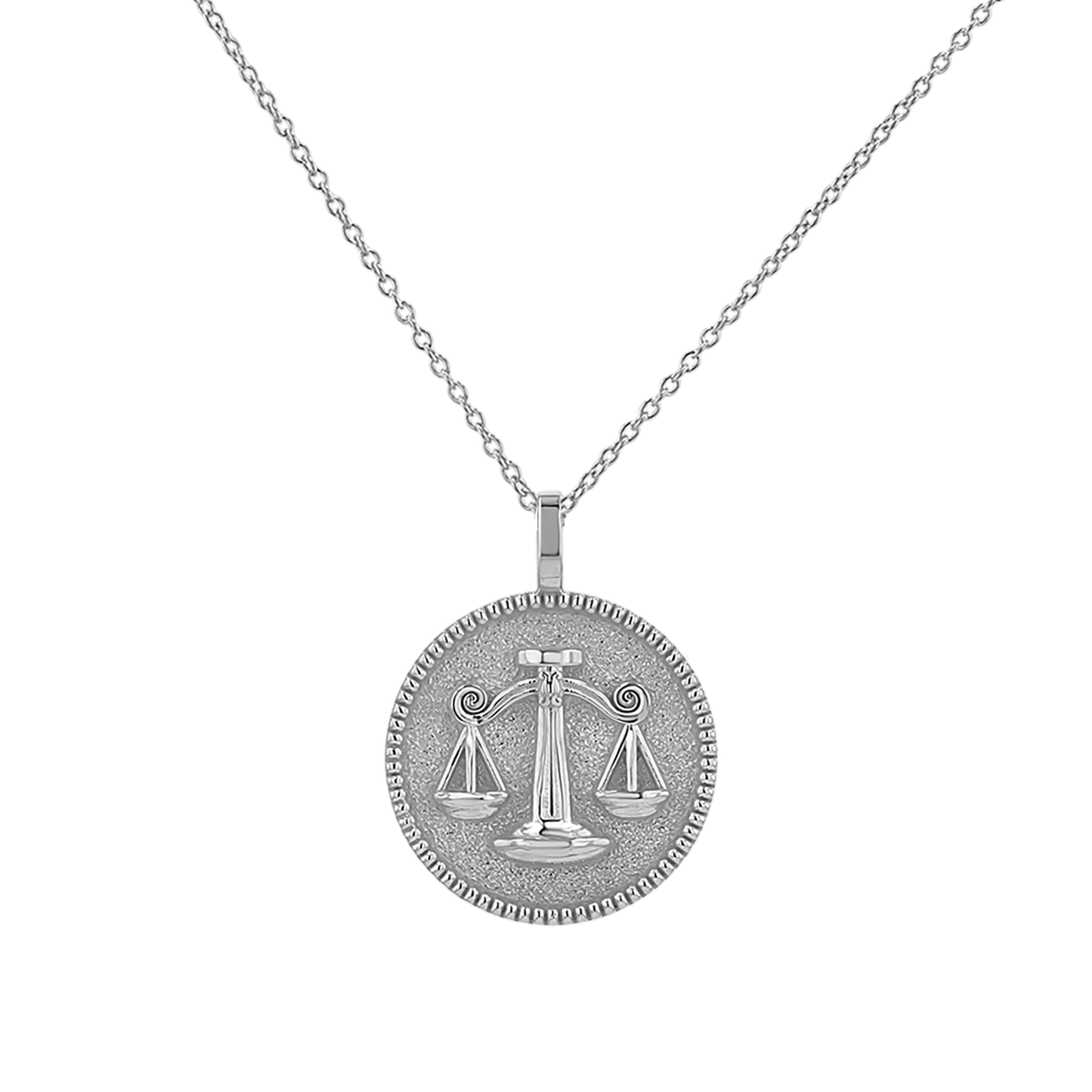 Zodiac Coin Medallion Necklace - Lotus Diamond