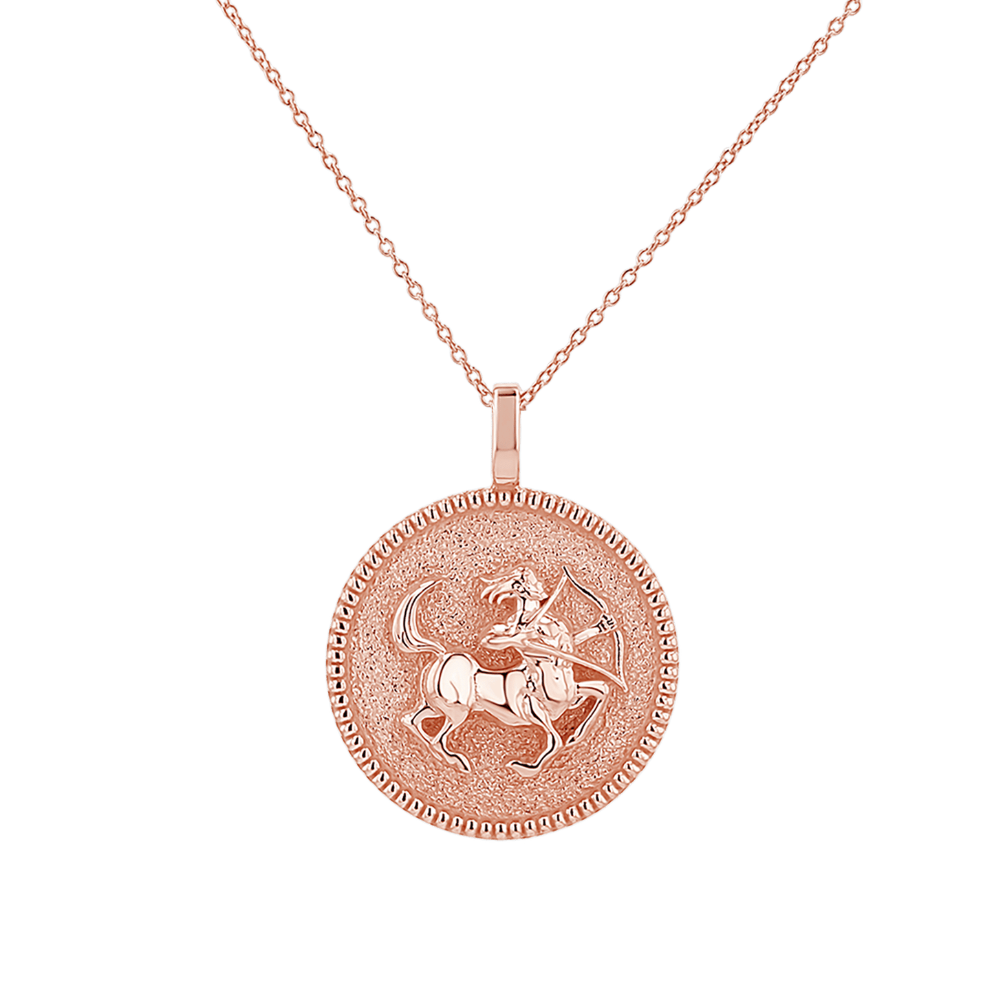 Zodiac Coin Medallion Necklace - Lotus Diamond