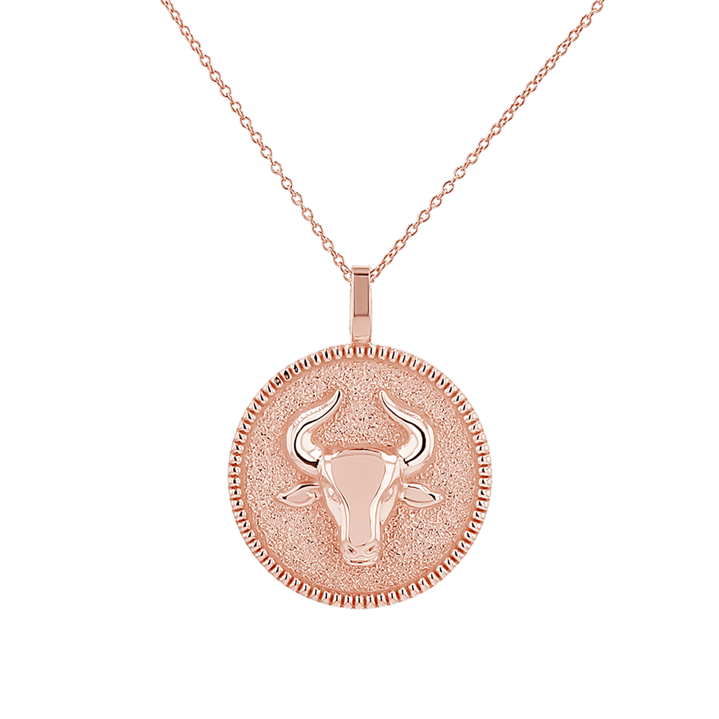 Zodiac Coin Medallion Necklace - Lotus Diamond