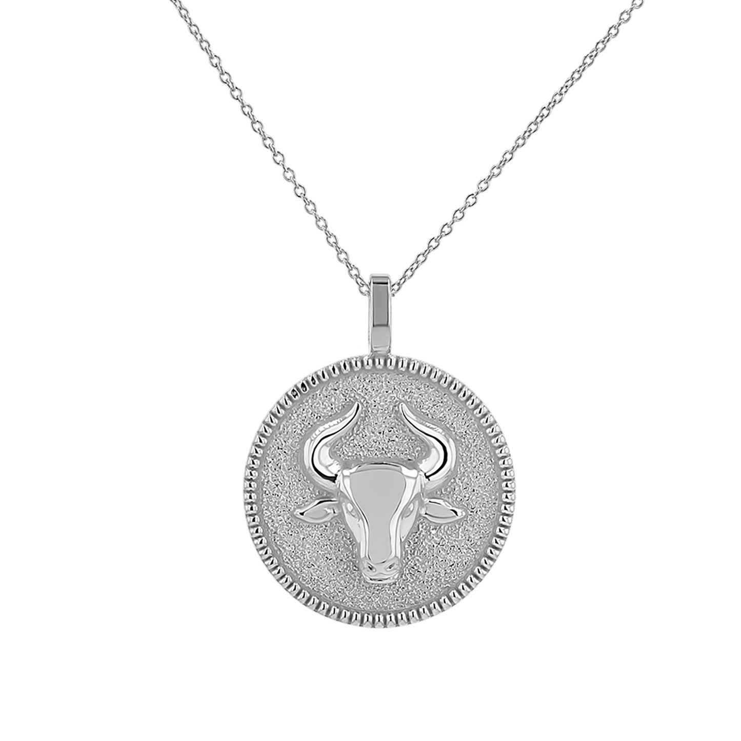 Zodiac Coin Medallion Necklace - Lotus Diamond