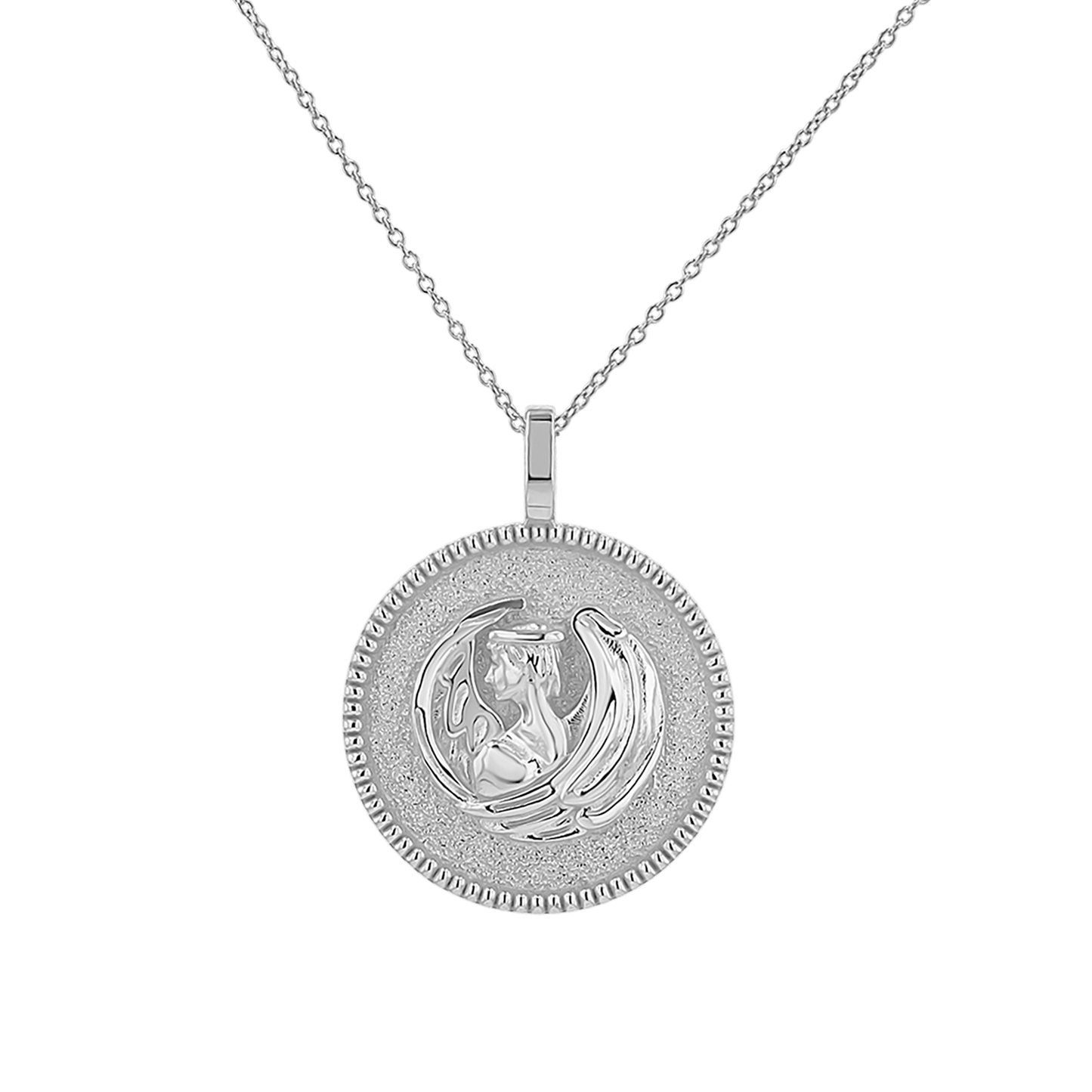 Zodiac Coin Medallion Necklace - Lotus Diamond