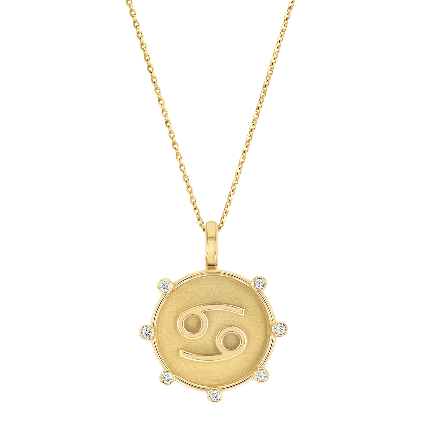 Zodiac Medallion Necklace - Lotus Diamond