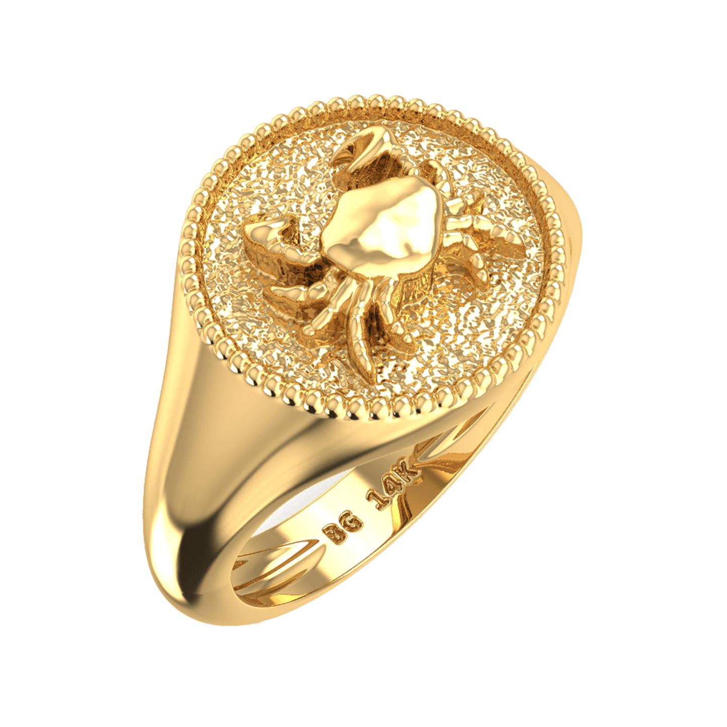 Zodiac Signet Ring - Lotus Diamond