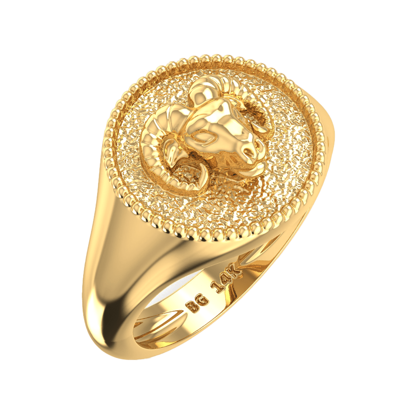 Zodiac Signet Ring - Lotus Diamond