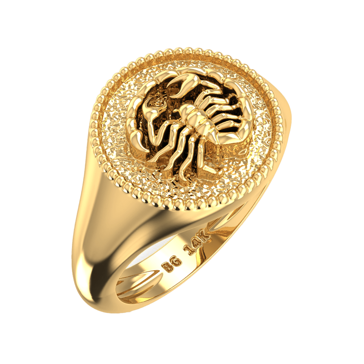 Zodiac Signet Ring - Lotus Diamond