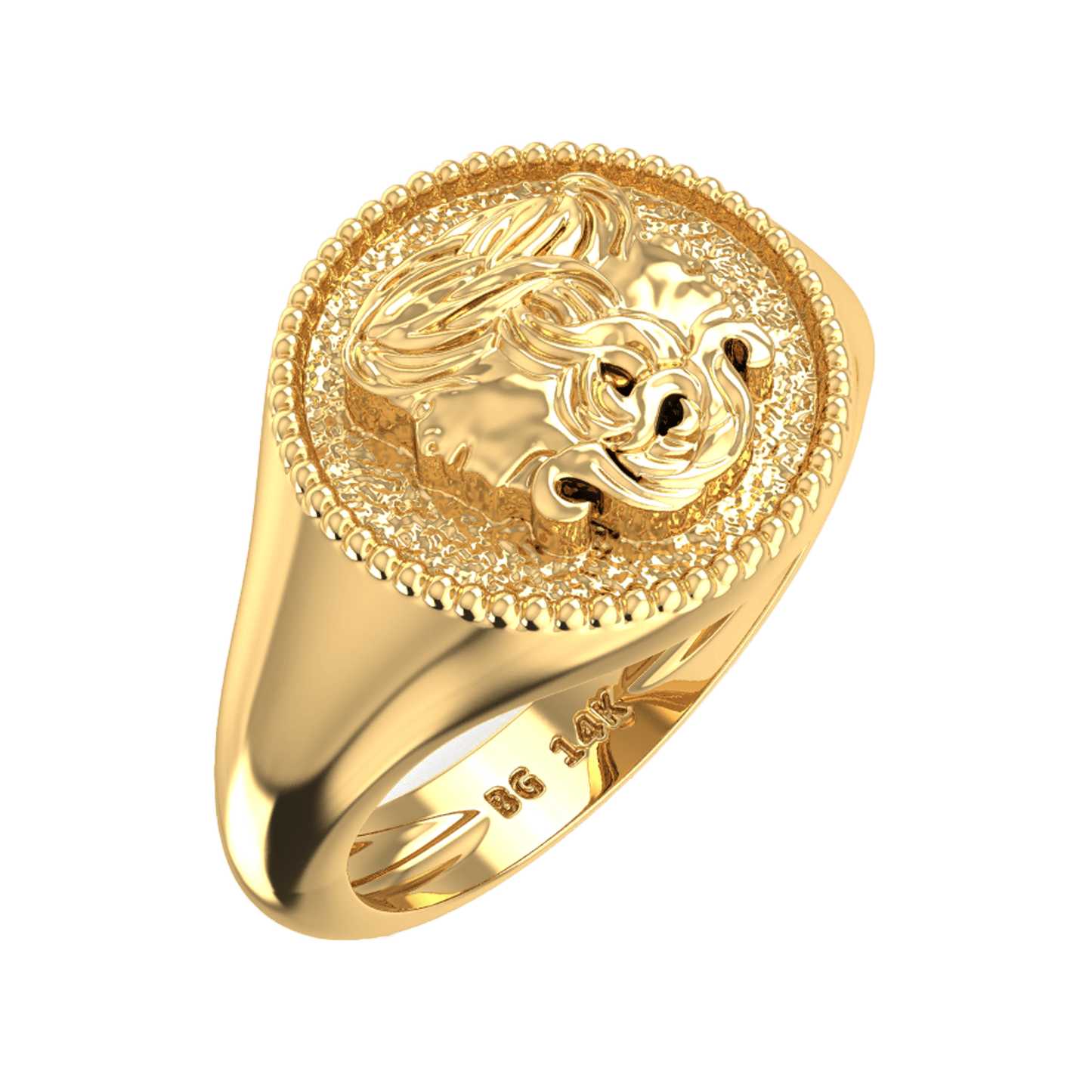 Zodiac Signet Ring - Lotus Diamond