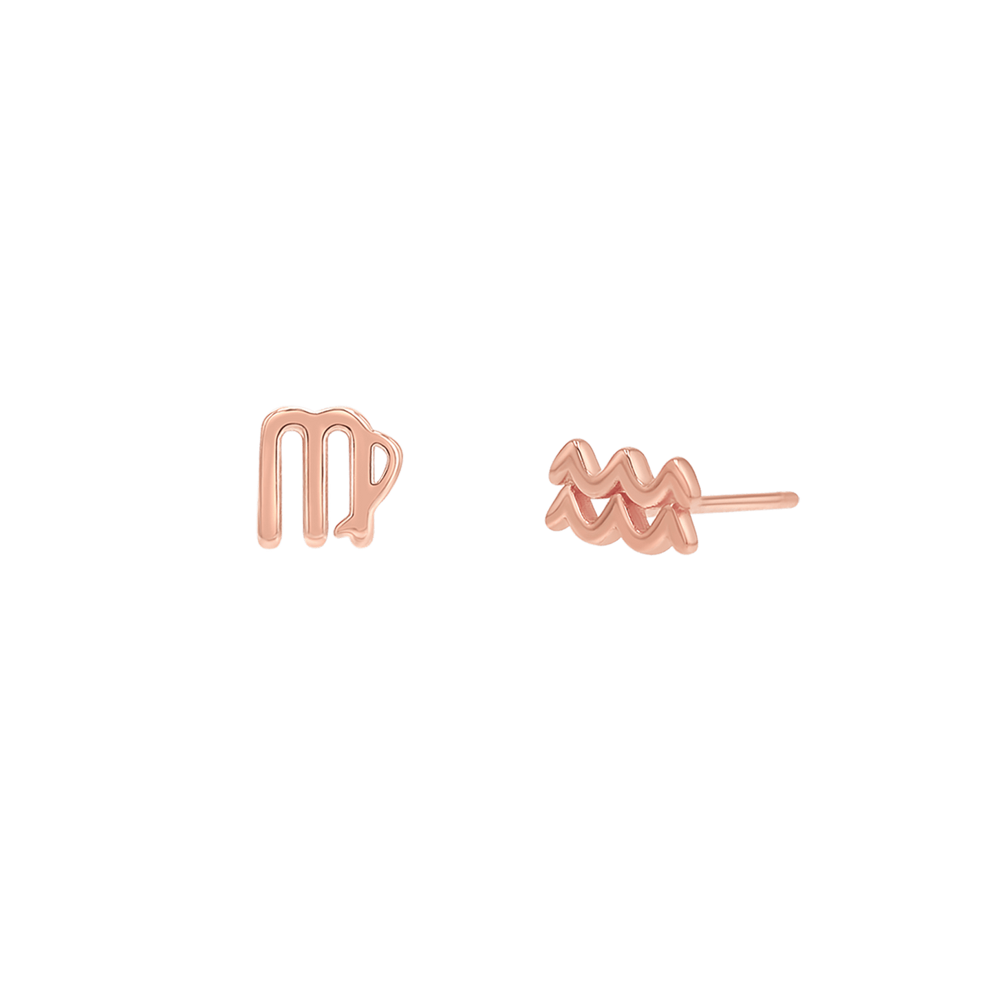 Zodiac Stud Earrings - Lotus Diamond