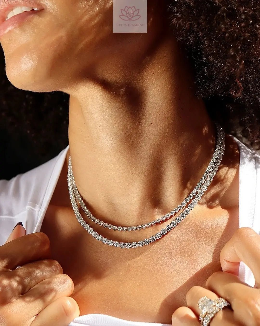 Lab Diamond Necklace - Lotus Diamond