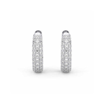0.50 CTW Lab Grown Diamond Hoop Earrings in 18K Gold - Lotus Diamond