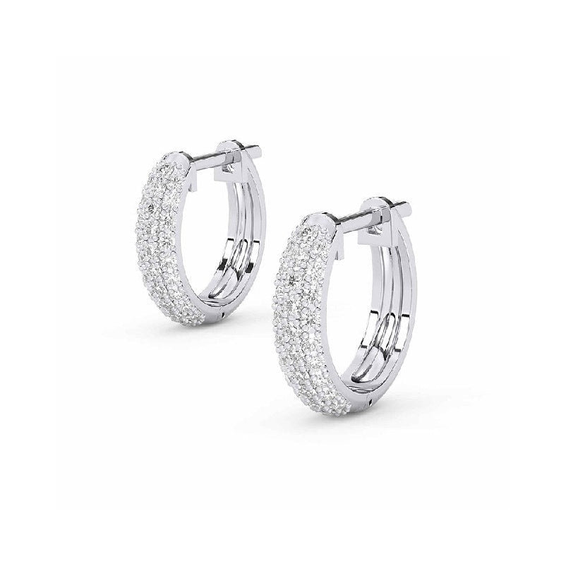 0.50 CTW Lab Grown Diamond Hoop Earrings in 18K Gold - Lotus Diamond