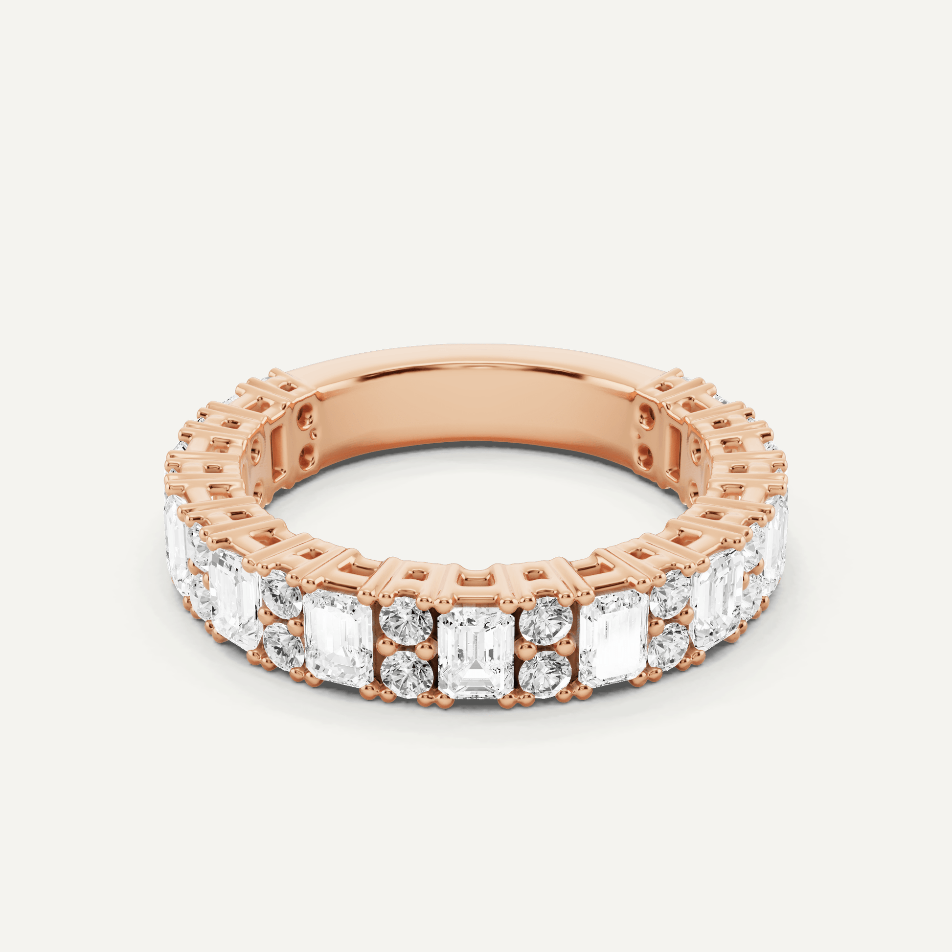 1 1/2 ctw Emerald Diamond Fashion Band - Lotus Diamond