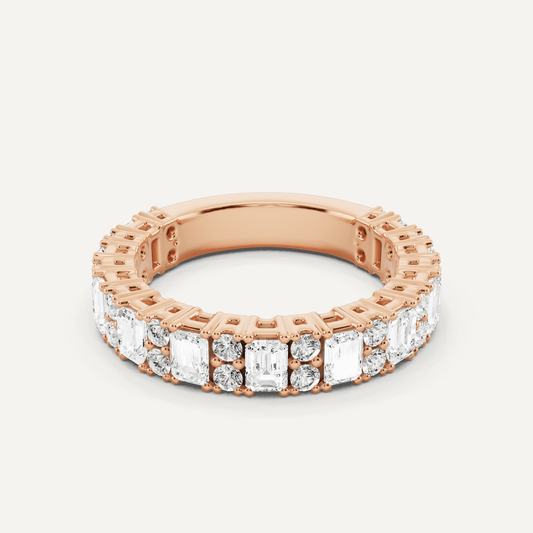 1 1/2 ctw Emerald Diamond Fashion Band - Lotus Diamond