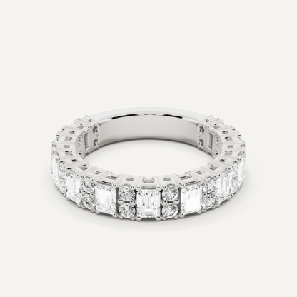 1 1/2 ctw Emerald Diamond Fashion Band - Lotus Diamond