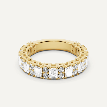 1 1/2 ctw Emerald Diamond Fashion Band - Lotus Diamond
