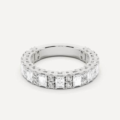 1 1/2 ctw Emerald Diamond Fashion Band - Lotus Diamond