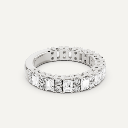 1 1/2 ctw Emerald Diamond Fashion Band - Lotus Diamond