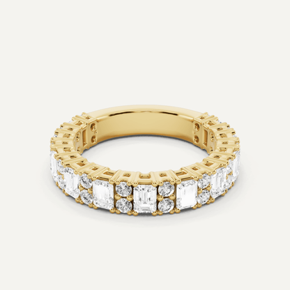 1 1/2 ctw Emerald Diamond Fashion Band - Lotus Diamond