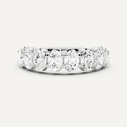 1 1/2 ctw Oval Diamond Prong Set Wedding Band - Lotus Diamond