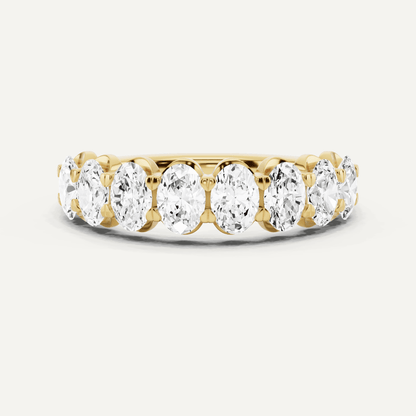 1 1/2 ctw Oval Diamond Prong Set Wedding Band - Lotus Diamond