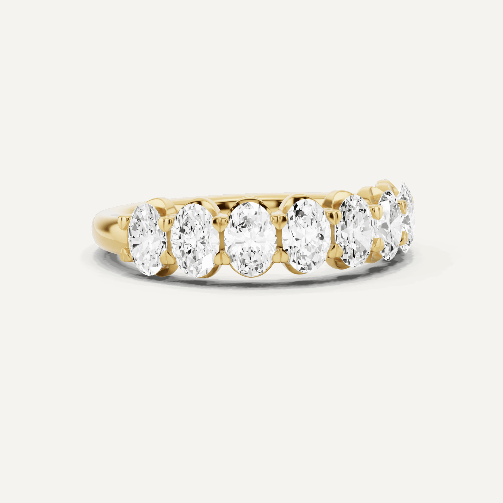 1 1/2 ctw Oval Diamond Prong Set Wedding Band - Lotus Diamond