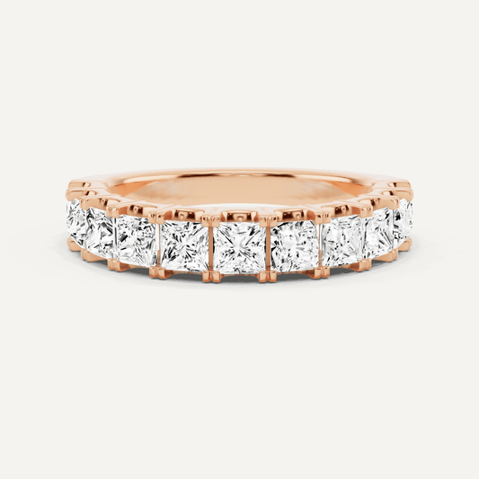1 1/2 ctw Princess Diamond Eleven Stone Anniversary Band - Lotus Diamond