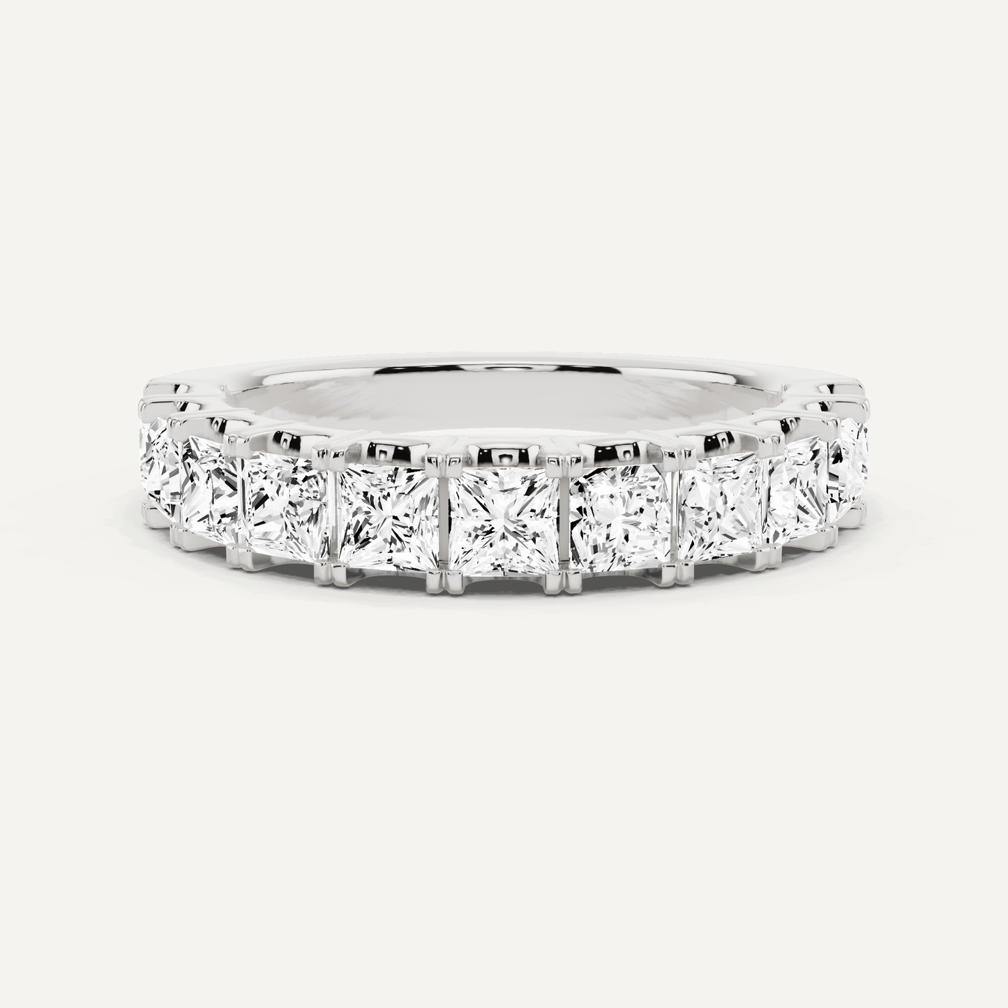 1 1/2 ctw Princess Diamond Eleven Stone Anniversary Band - Lotus Diamond
