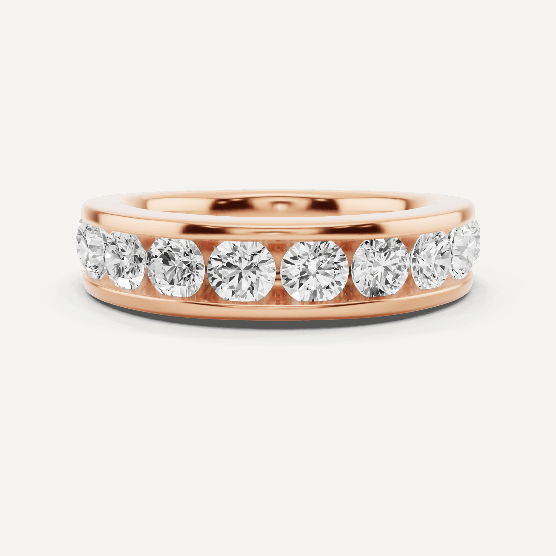 1 1/2 ctw Round Diamond Channel Set Wedding Band - Lotus Diamond