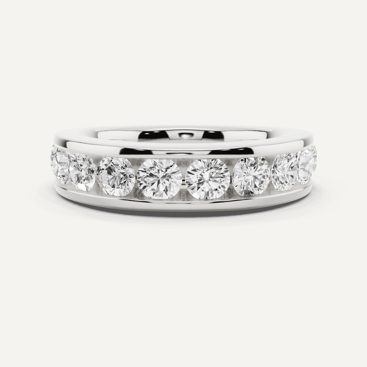 1 1/2 ctw Round Diamond Channel Set Wedding Band - Lotus Diamond