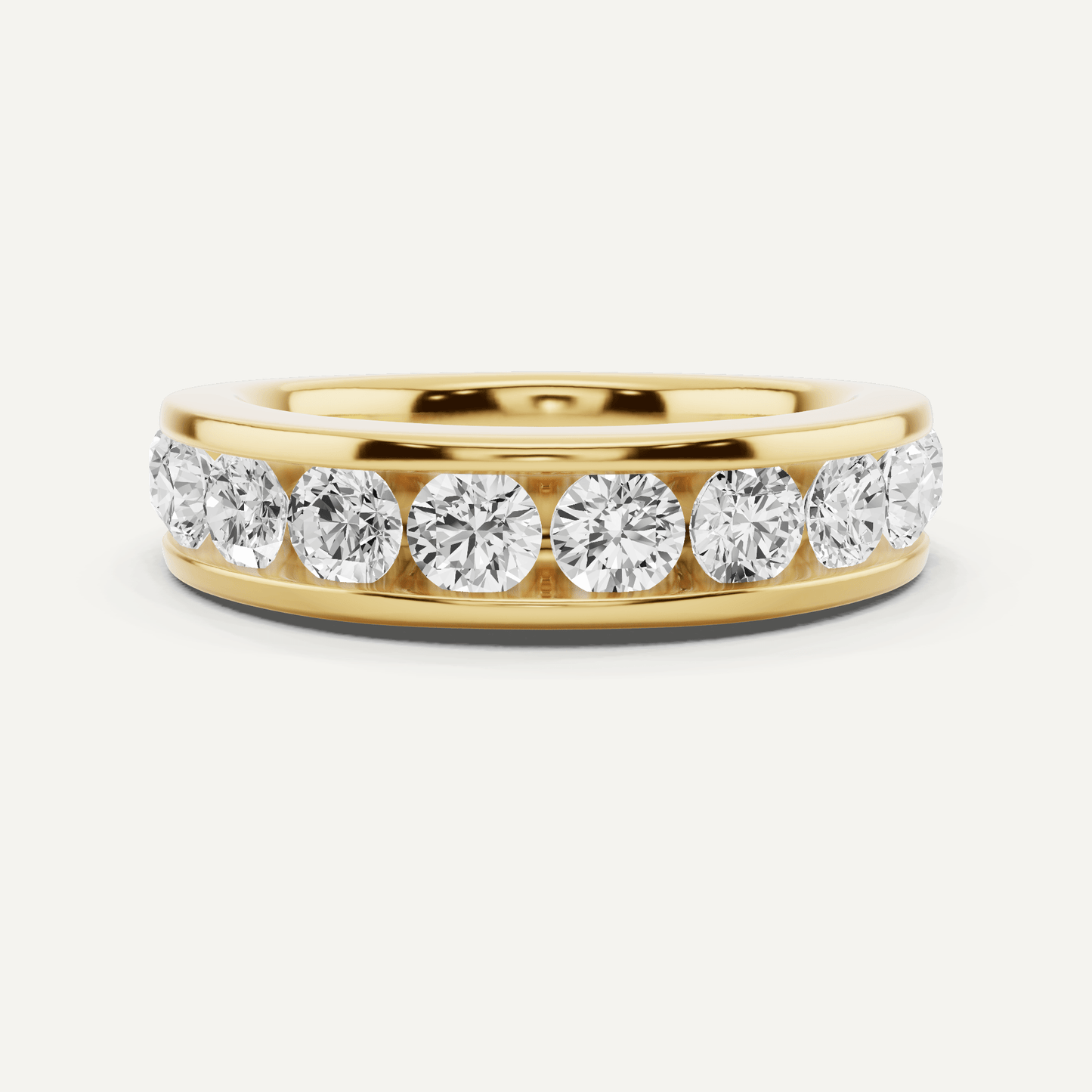 1 1/2 ctw Round Diamond Channel Set Wedding Band - Lotus Diamond