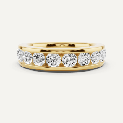 1 1/2 ctw Round Diamond Channel Set Wedding Band - Lotus Diamond
