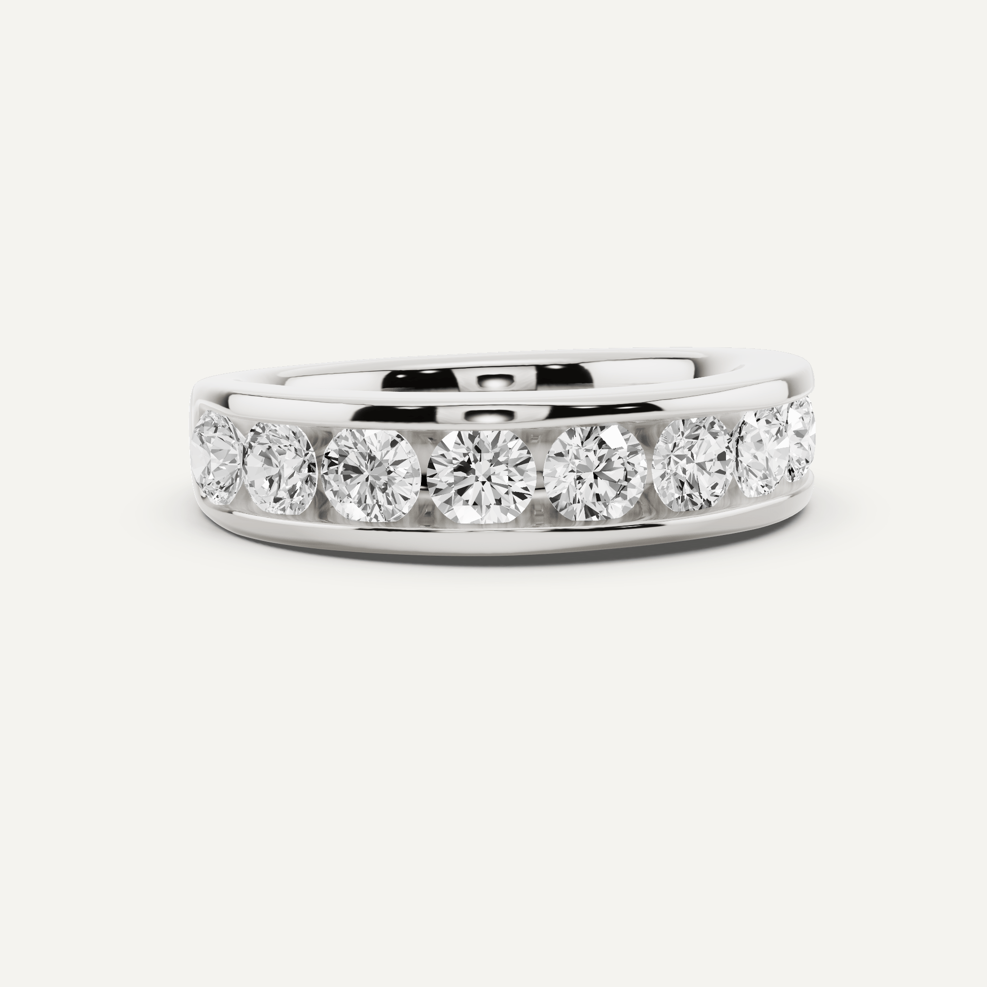 1 1/2 ctw Round Diamond Channel Set Wedding Band - Lotus Diamond