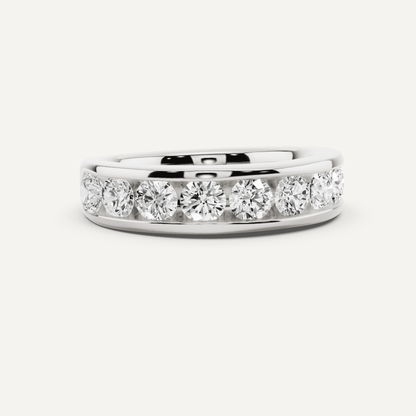 1 1/2 ctw Round Diamond Channel Set Wedding Band - Lotus Diamond
