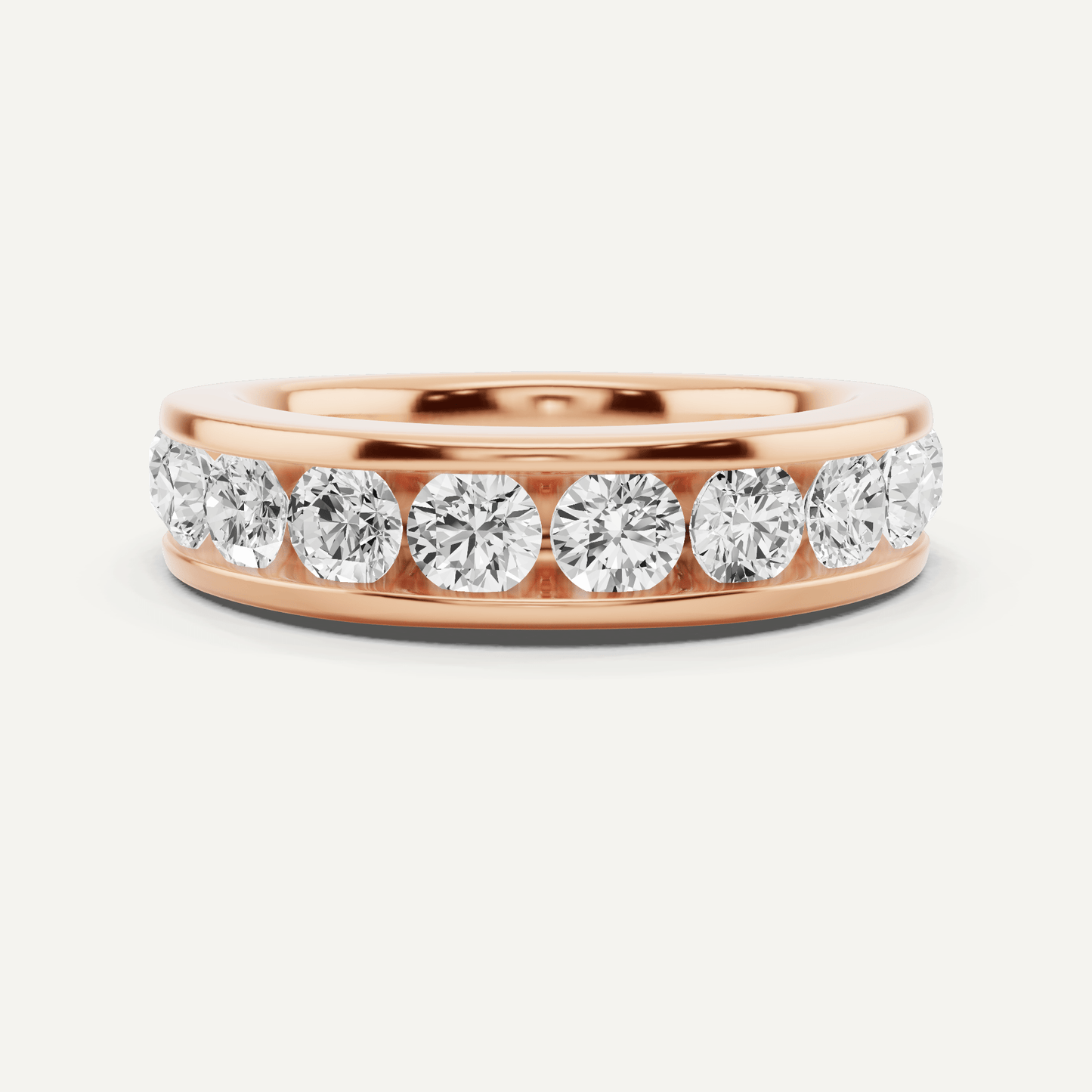 1 1/2 ctw Round Diamond Channel Set Wedding Band - Lotus Diamond
