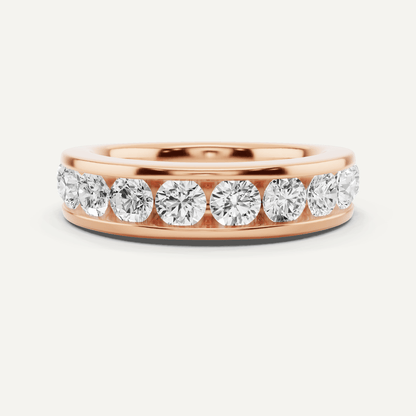 1 1/2 ctw Round Diamond Channel Set Wedding Band - Lotus Diamond