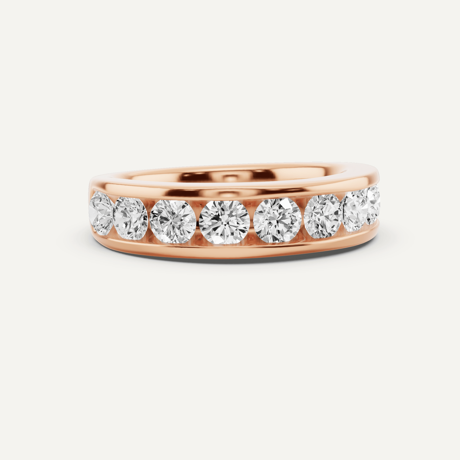 1 1/2 ctw Round Diamond Channel Set Wedding Band - Lotus Diamond