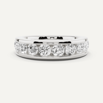 1 1/2 ctw Round Diamond Channel Set Wedding Band - Lotus Diamond