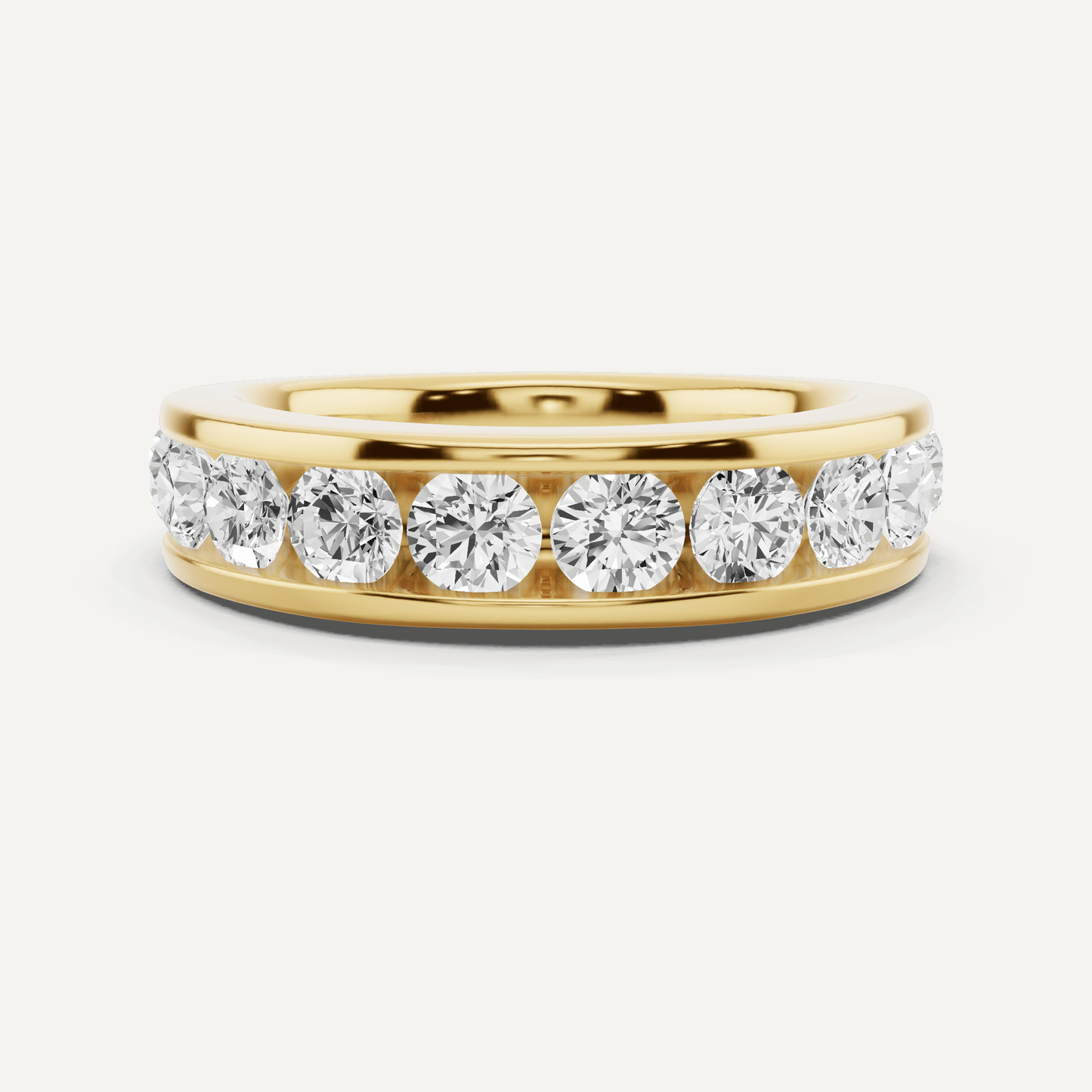 1 1/2 ctw Round Diamond Channel Set Wedding Band - Lotus Diamond