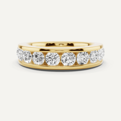 1 1/2 ctw Round Diamond Channel Set Wedding Band - Lotus Diamond