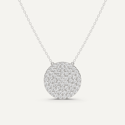 1 1/2 ctw Round Diamond Fashion Pendant - Lotus Diamond