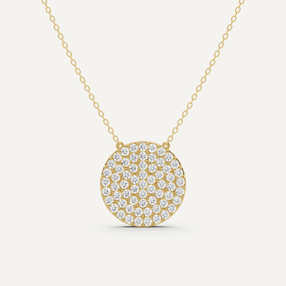 1 1/2 ctw Round Diamond Fashion Pendant - Lotus Diamond